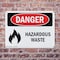 Signmission Hazardous Waste Danger Sign, Plastic, 10in W x 7in L, 2PK OS-2PACK-DS-P-710-L-2026 - alternate 2